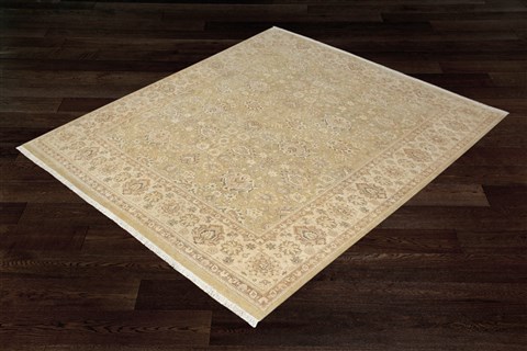 Chobi Beige Square Hand Knotted 10 X 10  Area Rug 151-18645 Image 11