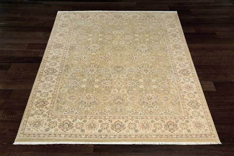 Chobi Beige Square Hand Knotted 10 X 10  Area Rug 151-18645 Image 10
