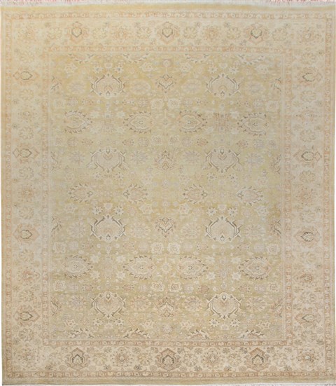 Chobi Beige Square Hand Knotted 10 X 10  Area Rug 151-18645 Image 0