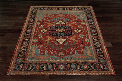 Kazak Red Square Hand Knotted 10 X 10  Area Rug 151-18646 Image 15