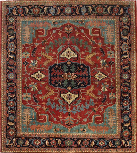 Kazak Red Square Hand Knotted 10 X 10  Area Rug 151-18646 Image 0