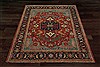 Kazak Red Square Hand Knotted 10 X 10  Area Rug 151-18646 Thumb 15