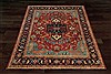Kazak Red Square Hand Knotted 10 X 10  Area Rug 151-18646 Thumb 2