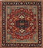 Kazak Red Square Hand Knotted 10 X 10  Area Rug 151-18646 Thumb 0