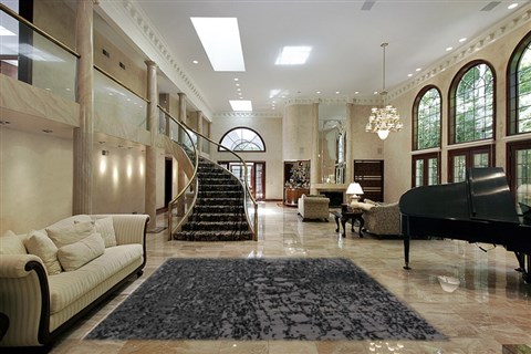 Modern Grey Hand Knotted 90 X 120  Area Rug 151-18648 Image 1