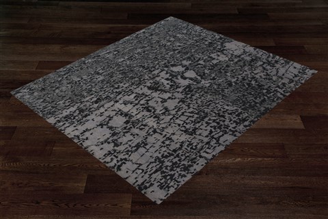 Modern Grey Hand Knotted 90 X 120  Area Rug 151-18648 Image 5