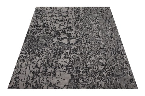 Modern Grey Hand Knotted 90 X 120  Area Rug 151-18648 Image 7