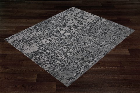 Modern Grey Hand Knotted 90 X 120  Area Rug 151-18648 Image 8