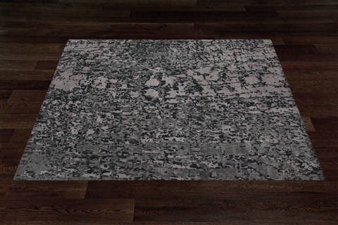 Modern Grey Hand Knotted 90 X 120  Area Rug 151-18648 Image 9