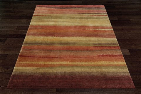 Gabbeh Multicolor Hand Knotted 80 X 100  Area Rug 151-18650 Image 9