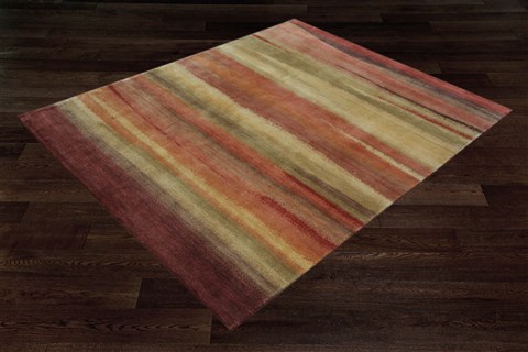 Gabbeh Multicolor Hand Knotted 80 X 100  Area Rug 151-18650 Image 10