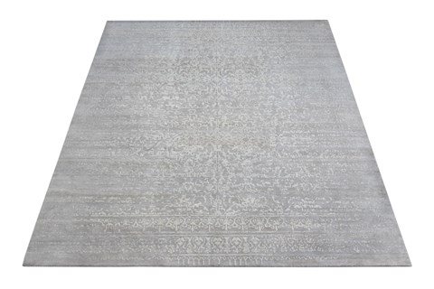 Indo-Nepal Grey Square Hand Knotted 10 X 10  Area Rug 151-18654 Image 4