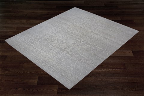 Indo-Nepal Grey Square Hand Knotted 10 X 10  Area Rug 151-18654 Image 12