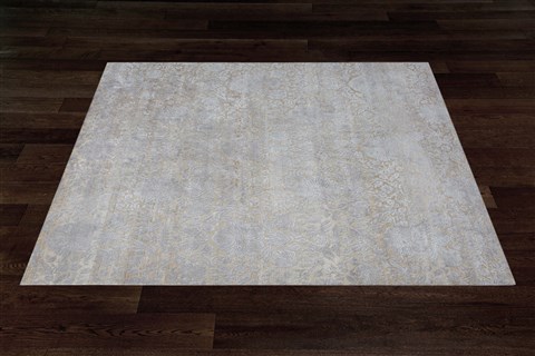Indo-Nepal Grey Square Hand Knotted 10 X 10  Area Rug 151-18658 Image 7