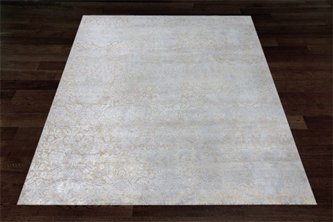 Indo-Nepal Grey Square Hand Knotted 10 X 10  Area Rug 151-18658 Image 8