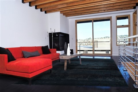 Modern Blue Hand Knotted 92 X 124  Area Rug 151-18659 Image 2