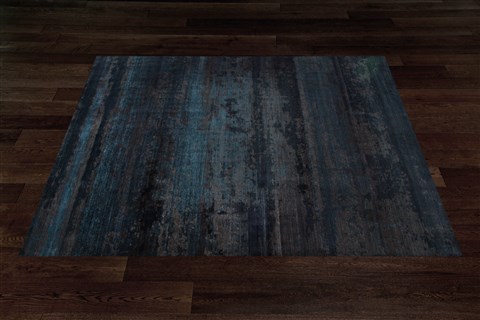 Modern Blue Hand Knotted 92 X 124  Area Rug 151-18659 Image 4