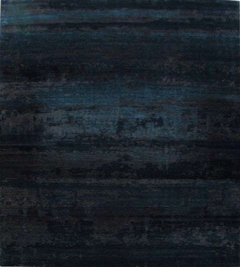 Modern Blue Hand Knotted 92 X 124  Area Rug 151-18659 Image 0