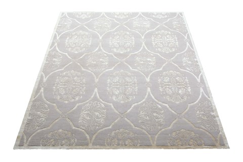 Indo-Nepal Grey Square Hand Knotted 10 X 10  Area Rug 151-18660 Image 3