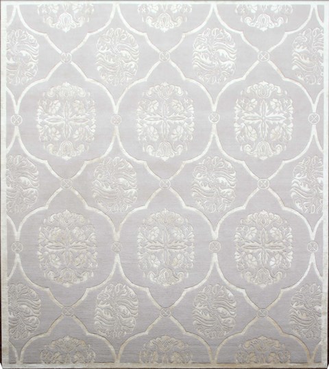 Indo-Nepal Grey Square Hand Knotted 10 X 10  Area Rug 151-18660 Image 0