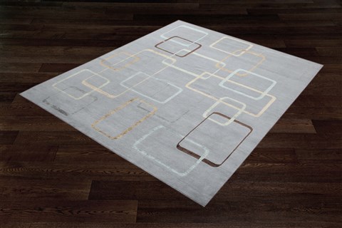 Modern Grey Hand Knotted 90 X 120  Area Rug 151-18662 Image 6