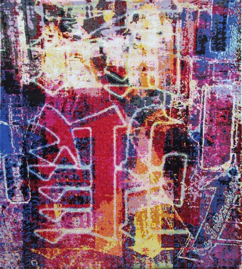 Modern Multicolor Hand Knotted 80 X 100  Area Rug 151-18666 Image 0