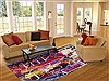 Modern Multicolor Hand Knotted 80 X 100  Area Rug 151-18666 Thumb 5