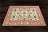 Chobi White Square Hand Knotted 10 X 10  Area Rug 151-18667 Thumb 6