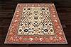 Chobi White Square Hand Knotted 10 X 10  Area Rug 151-18667 Thumb 7