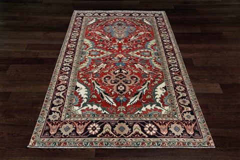 Chobi Red Hand Knotted 50 X 70  Area Rug 151-18669 Image 10