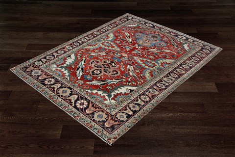 Chobi Red Hand Knotted 50 X 70  Area Rug 151-18669 Image 11