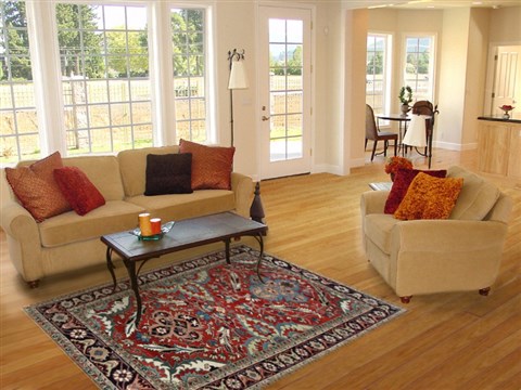 Chobi Red Hand Knotted 50 X 70  Area Rug 151-18669 Image 3