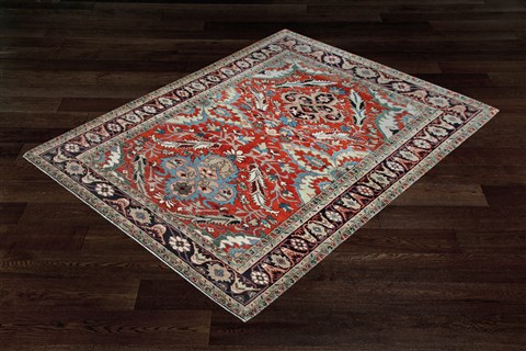 Chobi Red Hand Knotted 50 X 70  Area Rug 151-18669 Image 18