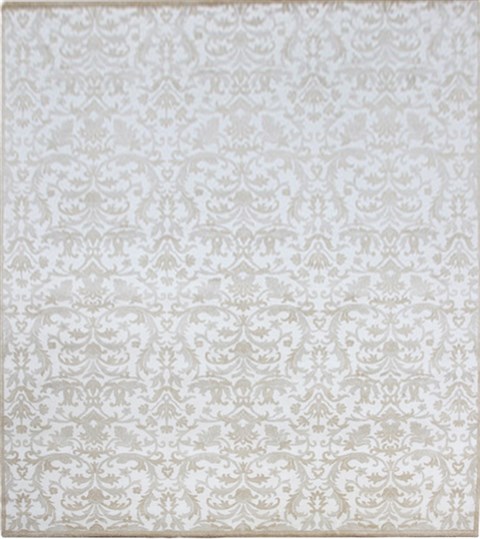 Indo-Nepal Grey Hand Knotted 90 X 120  Area Rug 151-18673 Image 0