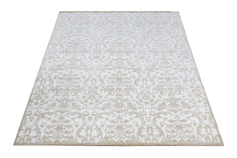 Indo-Nepal Grey Hand Knotted 120 X 150  Area Rug 151-18675 Image 4