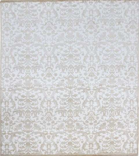 Indo-Nepal Grey Hand Knotted 120 X 150  Area Rug 151-18675 Image 0