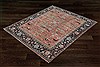 Chobi Red Square Hand Knotted 10 X 10  Area Rug 151-18677 Thumb 1
