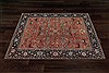 Chobi Red Square Hand Knotted 10 X 10  Area Rug 151-18677 Thumb 4