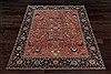 Chobi Red Square Hand Knotted 10 X 10  Area Rug 151-18677 Thumb 5