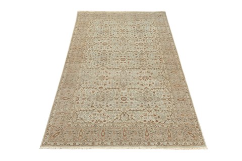 Haji Jalili White Square Hand Knotted 10 X 10  Area Rug 151-18678 Image 1