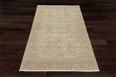 Haji Jalili White Square Hand Knotted 10 X 10  Area Rug 151-18678 Image 4