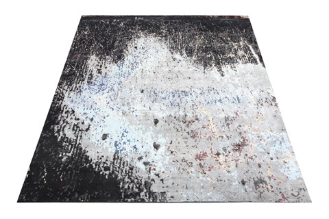 Modern Black Square Hand Knotted 10 X 10  Area Rug 151-18681 Image 3