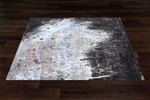 Modern Black Square Hand Knotted 10 X 10  Area Rug 151-18681 Image 8