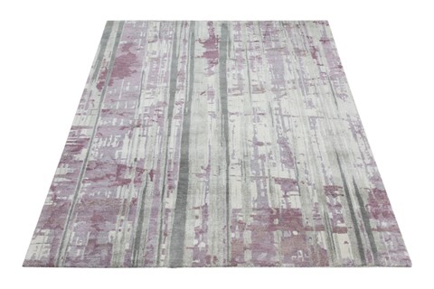 Modern Grey Square Hand Knotted 10 X 10  Area Rug 151-18683 Image 3