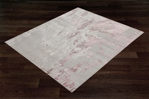 Modern Grey Square Hand Knotted 10 X 10  Area Rug 151-18686 Image 2