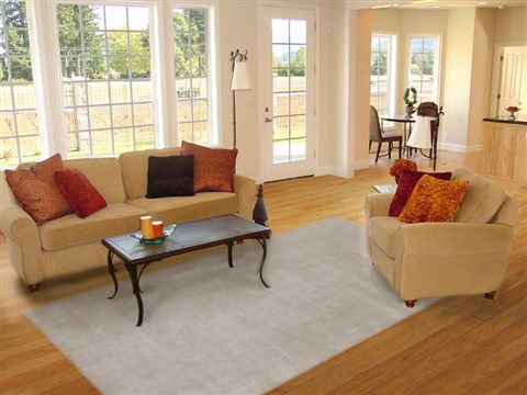 Modern Grey Hand Knotted 60 X 90  Area Rug 151-18687 Image 4