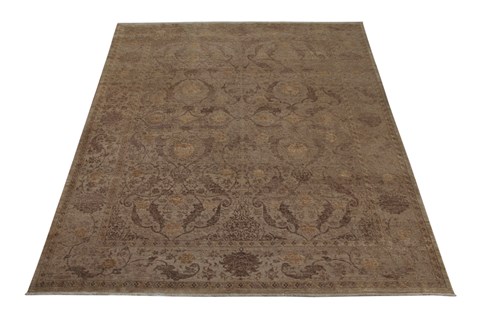 Chobi Brown Hand Knotted 95 X 1110  Area Rug 151-18692 Image 6