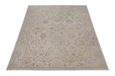 Chobi Brown Hand Knotted 94 X 120  Area Rug 151-18693 Image 7