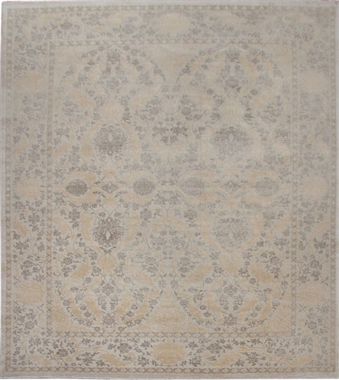 Chobi Brown Hand Knotted 94 X 120  Area Rug 151-18693 Image 0