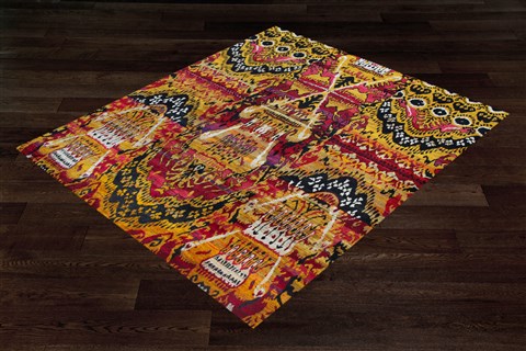 Modern Multicolor Hand Knotted 80 X 100  Area Rug 151-18695 Image 8
